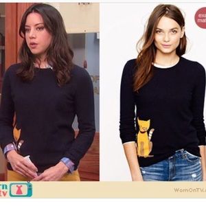 J. Crew Navy Cat Sweater